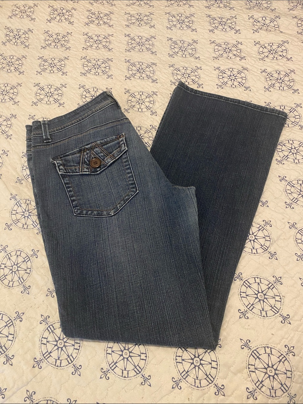 $9 Final Price Express Boot Cut Jeans - Dark Blue Wash